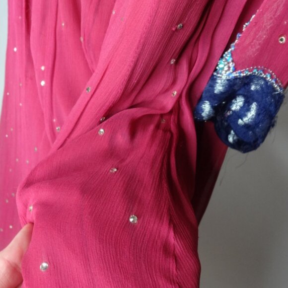 Long Dress Desi Pakistani /  Indian Dress Small (3 pcs) - Picture 3 of 7